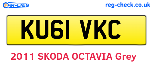 KU61VKC are the vehicle registration plates.