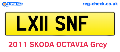 LX11SNF are the vehicle registration plates.