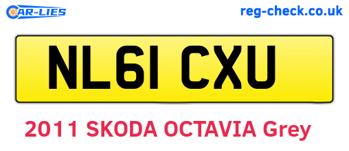 NL61CXU are the vehicle registration plates.