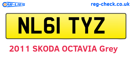 NL61TYZ are the vehicle registration plates.