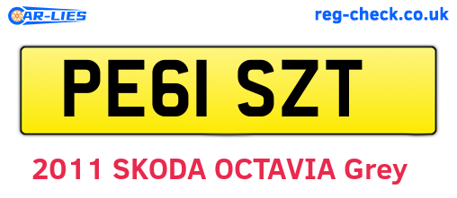 PE61SZT are the vehicle registration plates.