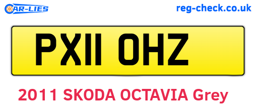 PX11OHZ are the vehicle registration plates.