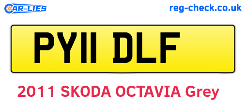 PY11DLF are the vehicle registration plates.