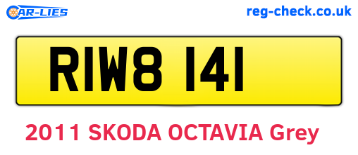 RIW8141 are the vehicle registration plates.