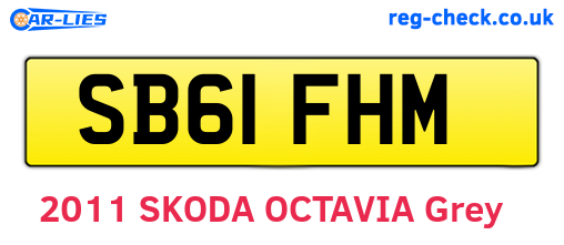 SB61FHM are the vehicle registration plates.