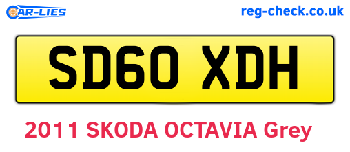 SD60XDH are the vehicle registration plates.