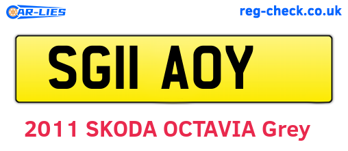 SG11AOY are the vehicle registration plates.