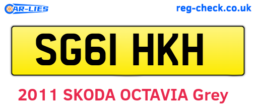 SG61HKH are the vehicle registration plates.