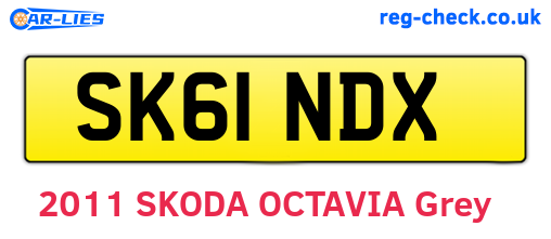 SK61NDX are the vehicle registration plates.