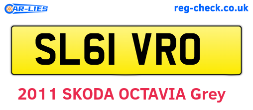 SL61VRO are the vehicle registration plates.