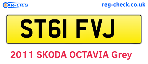 ST61FVJ are the vehicle registration plates.