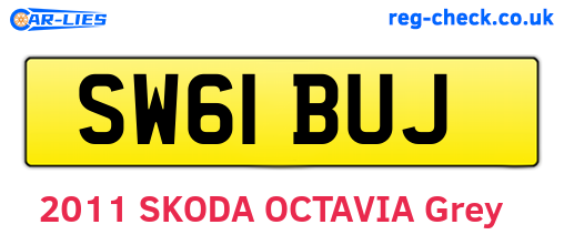 SW61BUJ are the vehicle registration plates.