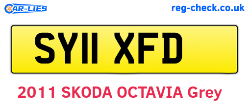 SY11XFD are the vehicle registration plates.