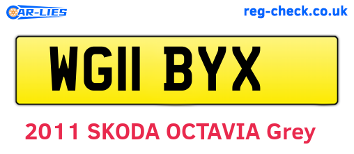 WG11BYX are the vehicle registration plates.