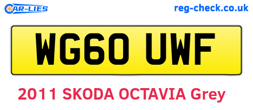 WG60UWF are the vehicle registration plates.
