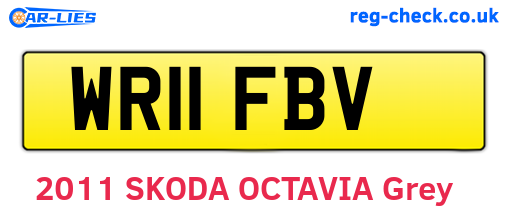 WR11FBV are the vehicle registration plates.