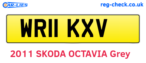 WR11KXV are the vehicle registration plates.