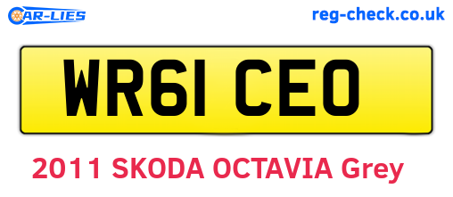 WR61CEO are the vehicle registration plates.
