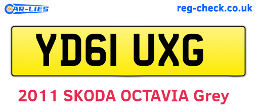YD61UXG are the vehicle registration plates.