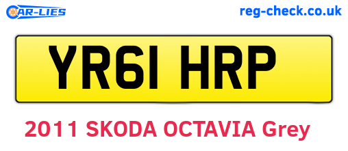 YR61HRP are the vehicle registration plates.