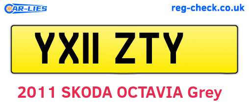 YX11ZTY are the vehicle registration plates.