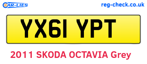 YX61YPT are the vehicle registration plates.