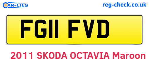 FG11FVD are the vehicle registration plates.