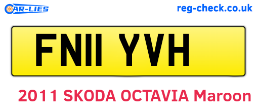 FN11YVH are the vehicle registration plates.
