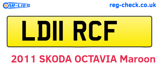 LD11RCF are the vehicle registration plates.