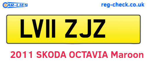 LV11ZJZ are the vehicle registration plates.