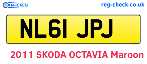 NL61JPJ are the vehicle registration plates.