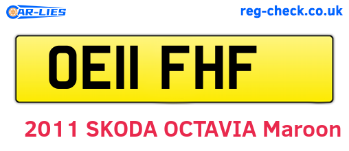 OE11FHF are the vehicle registration plates.