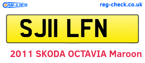 SJ11LFN are the vehicle registration plates.