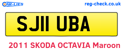 SJ11UBA are the vehicle registration plates.