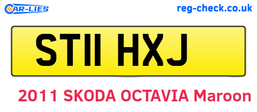 ST11HXJ are the vehicle registration plates.