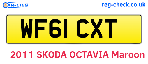 WF61CXT are the vehicle registration plates.