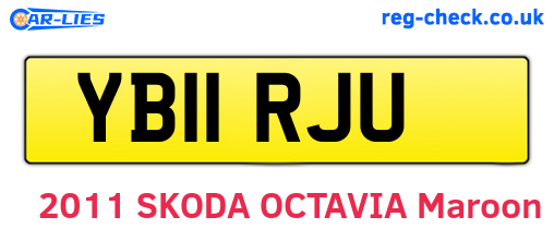 YB11RJU are the vehicle registration plates.