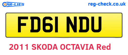 FD61NDU are the vehicle registration plates.