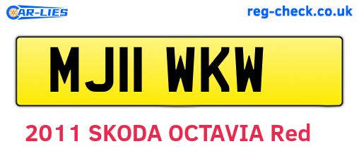 MJ11WKW are the vehicle registration plates.