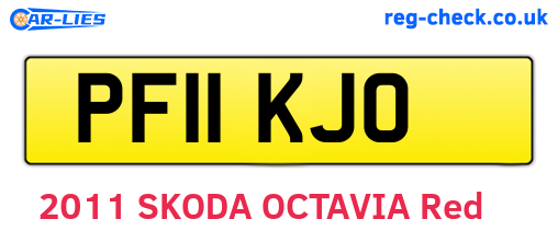 PF11KJO are the vehicle registration plates.