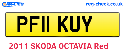 PF11KUY are the vehicle registration plates.
