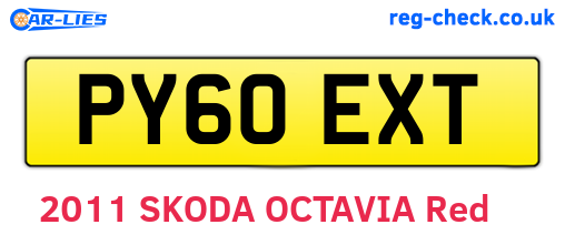 PY60EXT are the vehicle registration plates.