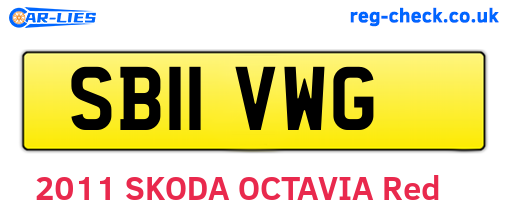 SB11VWG are the vehicle registration plates.