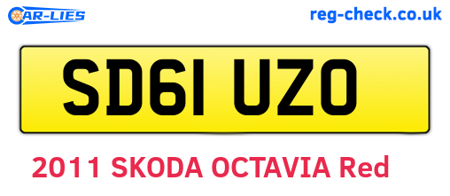 SD61UZO are the vehicle registration plates.