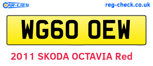 WG60OEW are the vehicle registration plates.