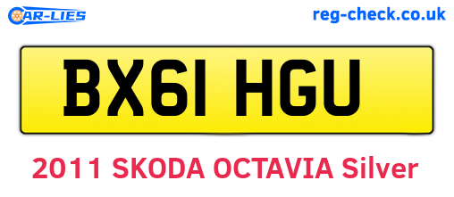 BX61HGU are the vehicle registration plates.