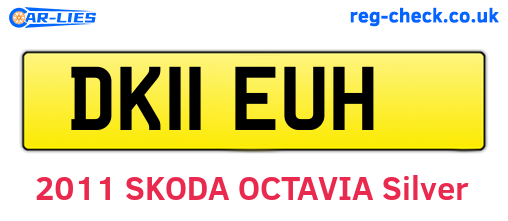 DK11EUH are the vehicle registration plates.