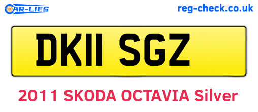 DK11SGZ are the vehicle registration plates.