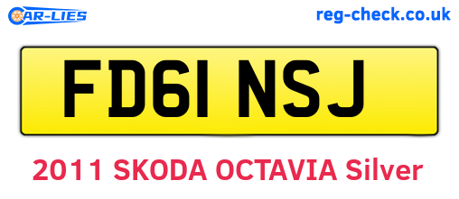 FD61NSJ are the vehicle registration plates.