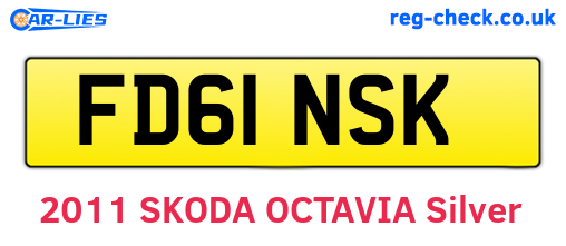 FD61NSK are the vehicle registration plates.